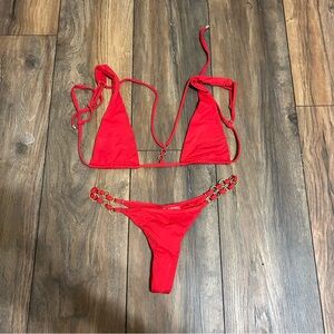 Beach Bunny Red Bikini Set